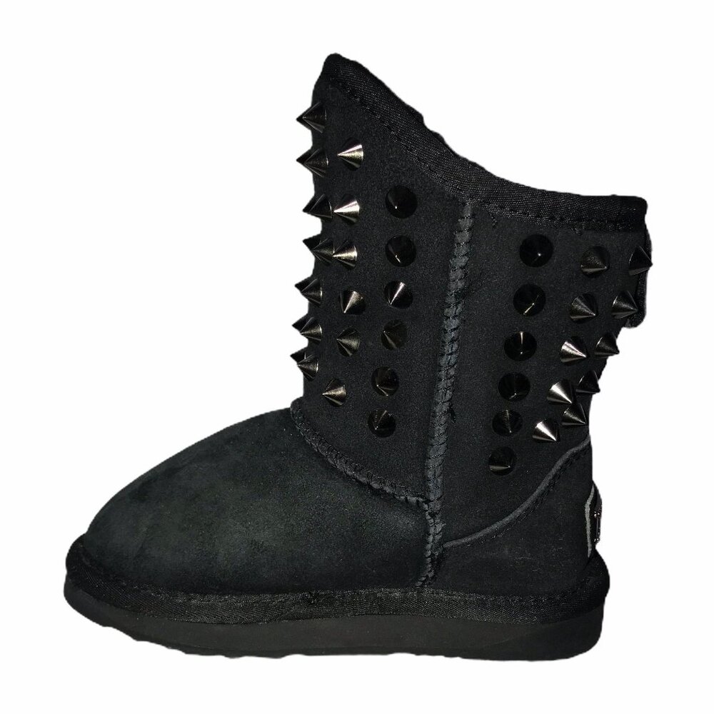 READ Rare Australia Luxe Collective Studded Leather Boots Toddler Girls 11 Black - Picture 5 of 11